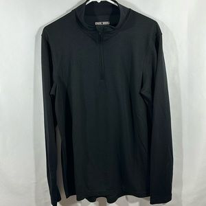 Omni Wool Black Quarter Zip Size XL